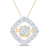 1/6CTW-DIA CN GIFT CUSHION DANCING PENDANT